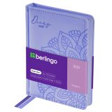 Ежедневник датированный 2027г., А6, 184л., кожзам, Berlingo "Starlight S", цветной срез, фиолетовый