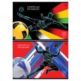 Альбом для рисования 12л., А4, на скрепке BG "Футбол"