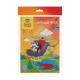 Фетр Мульти-Пульти, А4, 15л., 15цв., 1мм, "Приключения Енота", мягкий