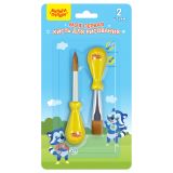 Набор кистей детских для рисования Мульти-Пульти «Моя первая кисть», 2шт., синтетика, блистер, европодвес