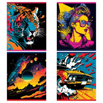 Тетрадь 80л., А5, клетка на гребне BG 