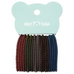 Резинки для волос MESHU, темные ассорти, 20шт., диаметр 4,5см, европодвес