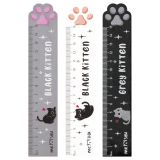 Линейка 15см MESHU "Paw", деревянная,  ассорти, европодвес