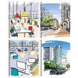 Тетрадь 96л., А5, клетка на гребне BG "Офис", глянцевая ламинация, твердая обложка