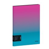 Папка с 30 вкладышами Berlingo "Radiance" А4, 17мм, 600мкм, с внутр. карманом, розовый/голубой градиент