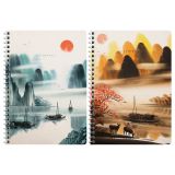 Тетрадь 120л., А4, клетка на гребне GreenwichLine "Спокойствие", матовая ламинация, 70г/м2