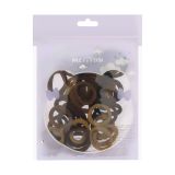 Резинки для волос MESHU, темные ассорти, 40шт., диаметр 2,5см, европодвес