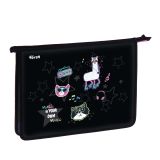 Папка для тетрадей 1 отделение, А4 Först "Disco Lama" , 340*245*40 мм, пластик, на молнии