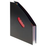 Лоток-органайзер для хранения документов СТАММ А4, 13 отделений,  черный