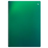 Тетрадь 80л., А4, клетка, на гребне BG "Хамелеон", пластиковая обложка, зеленый