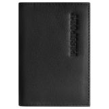Обложка для паспорта OfficeSpace натуральная кожа Орфей, текстура гладкая, тиснение "PASSPORT", черный
