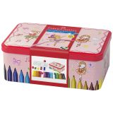 Набор для рисования Faber-Castell "Connector Ballerina" 33 фломастера+10 клипс+2 карты для раскрашивания Набор для рисования Faber-Castell "Connector Ballerina" 33 фломастера+10 клипс+2 карты для раскрашивания