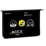 Папка для тетрадей 1 отделение, А4 Berlingo "I'm really a nice guy", 340*245*40 мм, пластик, на молнии