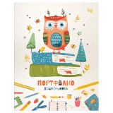 Папка-портфолио 7БЦ А4 BG, на 4 кольцах для дошкольника "Совёнок", 20 файлов, 10 вкладышей