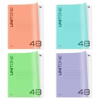 Тетрадь 48л., А5, линия BG "Однотонный. Микс", пластиковая обложка