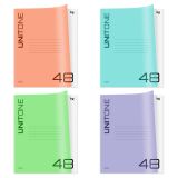 Тетрадь 48л., А5, линия BG "Однотонный. Микс", пластиковая обложка