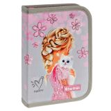 Пенал 1 отделение, 200*140*40 мм, Berlingo "Furry-tale Friend", 1 дополнительная откидная секция, полиэстер