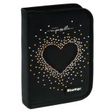 Пенал 1 отделение, 200*140*40 мм, Berlingo "Golden Glow", 2 дополнительные откидные секции, полиэстер