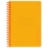 Тетрадь 48л., А5, клетка на пластиковом гребне, BG "Неон. Оранжевый", пластиковая обложка