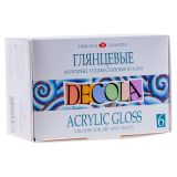 Краски акриловые Decola, 06 цветов, глянцевые, 20мл, картон