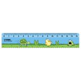 Линейка 15см СТАММ "Черепашка", пластиковая, с волнистым краем, европодвес