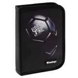 Пенал 1 отделение, 200*140*40 мм, Berlingo "Goal time", 2 дополнительные откидные секции, полиэстер