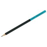 Карандаш ч/г Faber-Castell "Grip 2001 Two Tone", HВ, заточен., черный/бирюзовый Карандаш ч/г Faber-Castell "Grip 2001 Two Tone", HВ, заточен., черный/бирюзовый