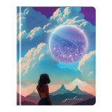 Дневник 1-11 кл. 48л. (твердый) Greenwich Line "Dream on", иск. кожа, УФ-печать, аппликация с наполнением, тисн. фольгой, тон. блок, ляссе