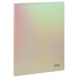 Папка с 40 вкладышами СТАММ "Сияние" А4, 21мм, 700мкм, пластик, белый