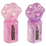 Точилка пластиковая MESHU "Cute paw", 1 отверстие, ассорти Точилка пластиковая MESHU "Cute paw", 1 отверстие, ассорти