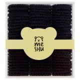 Резинки для волос MESHU, тонкие, черные, диаметр 2см, 90шт., пластиковый бокс