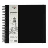 Скетчбук 100л., 300*300 Гамма "Студия", на спирали, черный, твердая обложка, на резинке, слоновая кость, 110г/м2