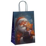 Пакет подарочный 18*23*10 см MESHU "Дед Мороз", крафт Пакет подарочный 18*23*10 см MESHU "Дед Мороз", крафт
