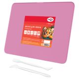 Доска для лепки Гамма, А4+2 стека, пластик, розовый