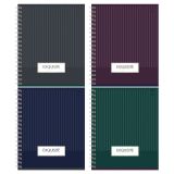 Тетрадь 80л., А5, клетка на гребне BG "Минимал", матовая ламинация, тиснение фольгой