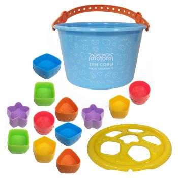 Набор для песка ТРИ СОВЫ сортер-ведро 