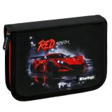 Пенал 1 отделение, 200*140*40 мм, Berlingo "Red Monster", 1 дополнительная откидная секция, полиэстер