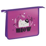 Папка для тетрадей 1 отделение, ArtSpace "MEOW", А5, пластик, на молнии