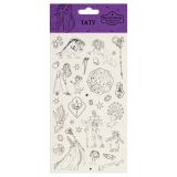 Наклейка-тату Мульти-Пульти "Волшебник изумрудного города", 10*22см, черно-белые, европодвес