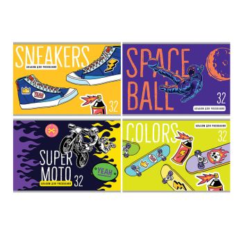 Альбом для рисования 32л., А4, на скрепке BG 